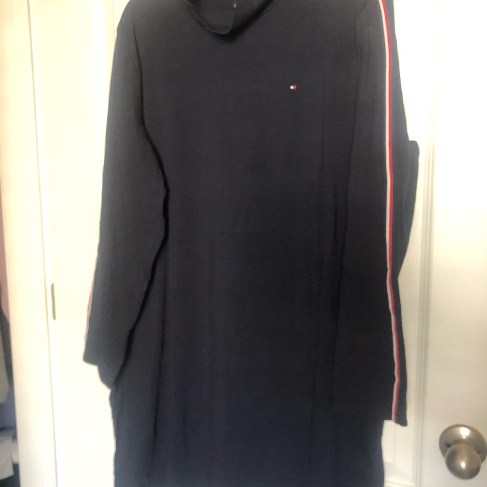 New XXL Tommy Hilfiger Navy Blue Dress with Stripe Detail